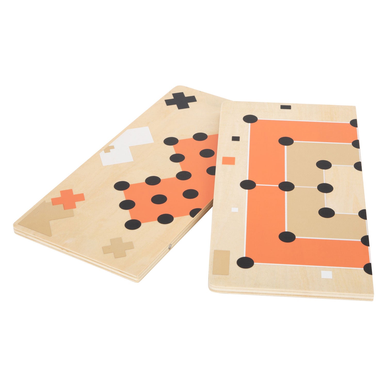 Small foot - Wooden solitaire and nine men's morris golden edition