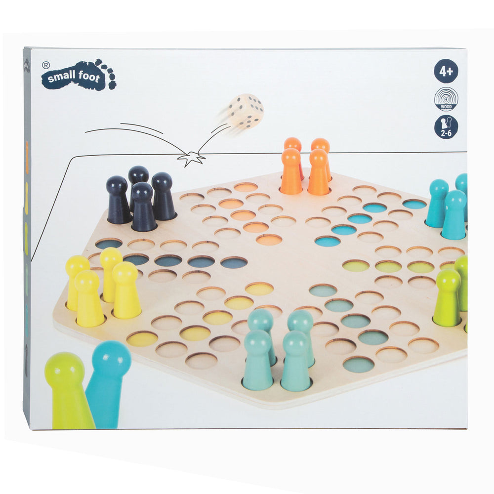 Small foot - wooden ludo game - 6 players