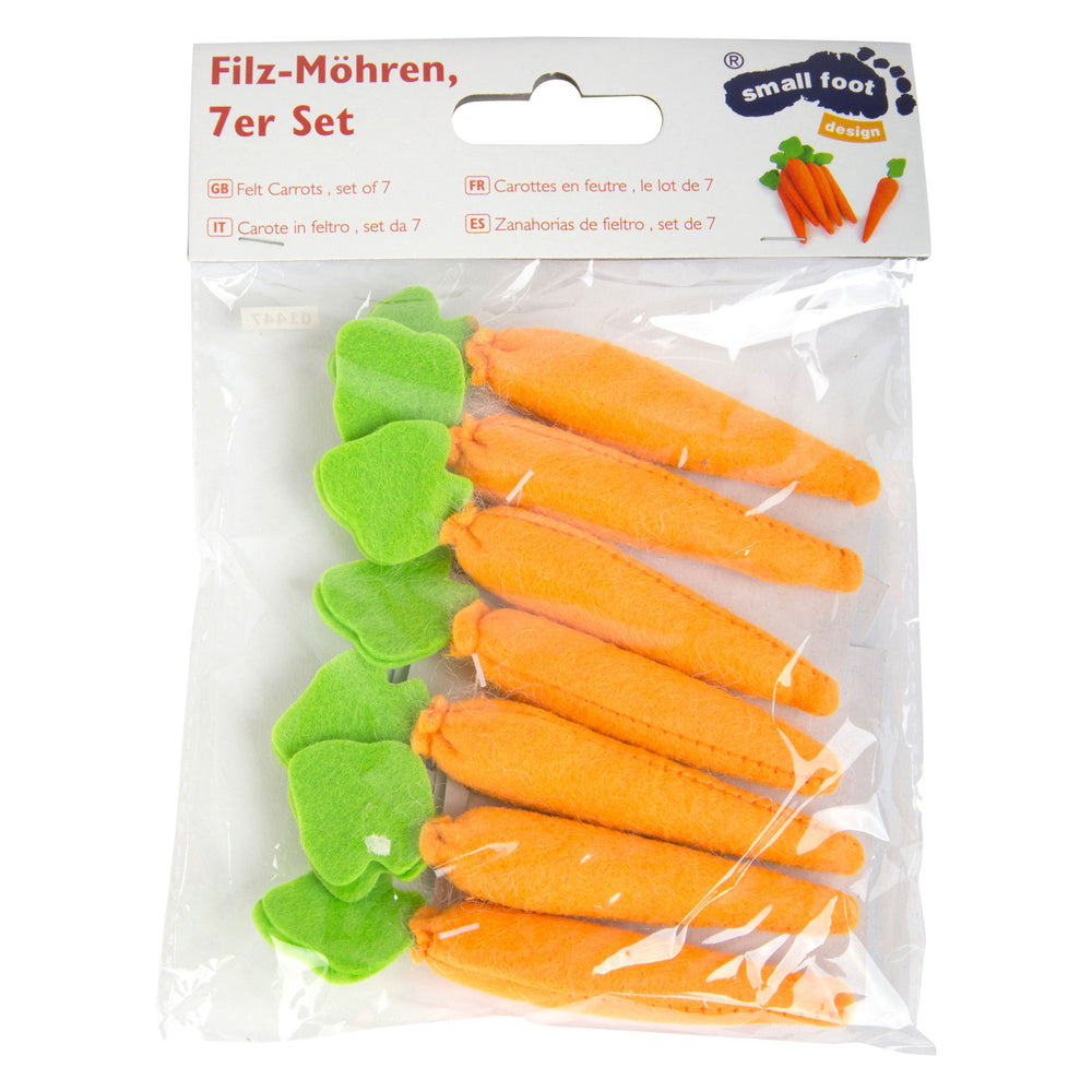 Small foot - toy food carrots felt, 7-piece.