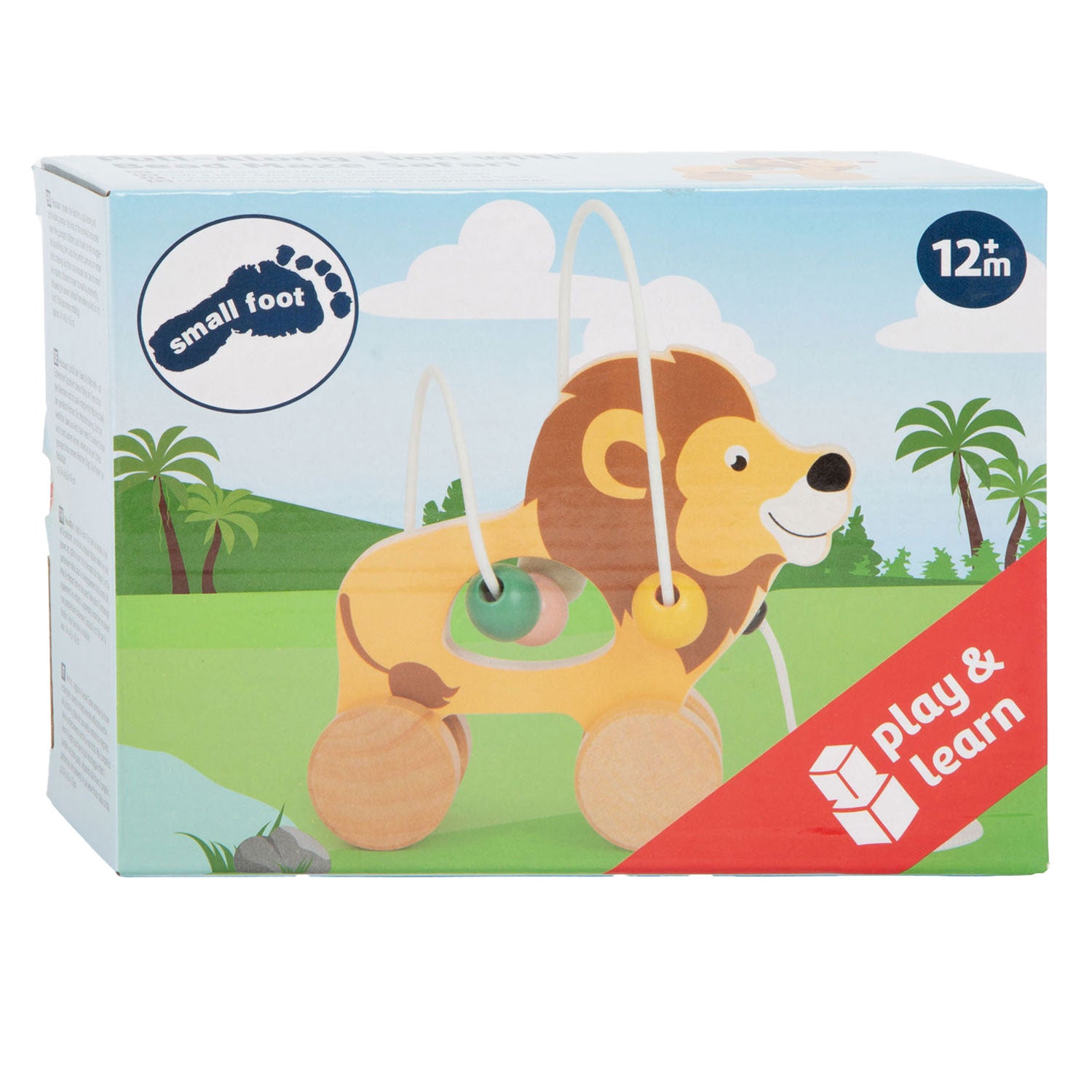 Small foot - houten trekfiguur met motoriekspiraal safari