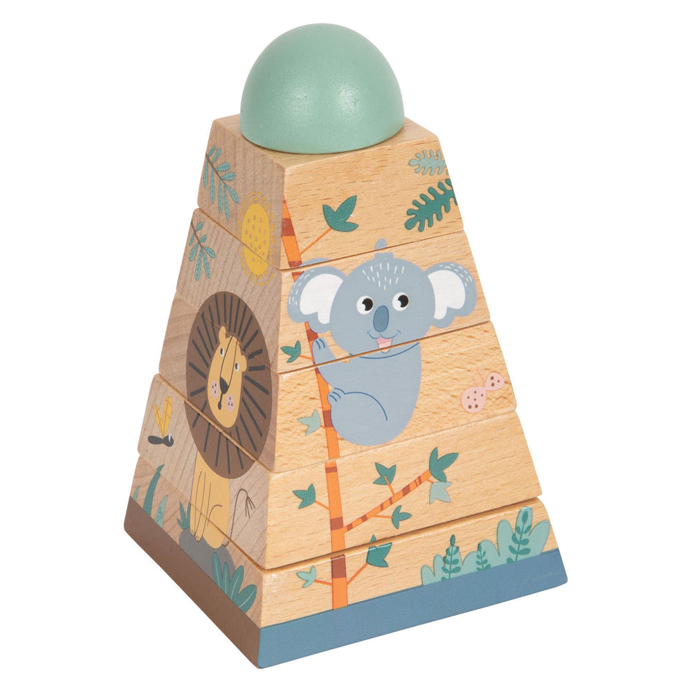 Small foot - stacking tower safari, 6 pc.