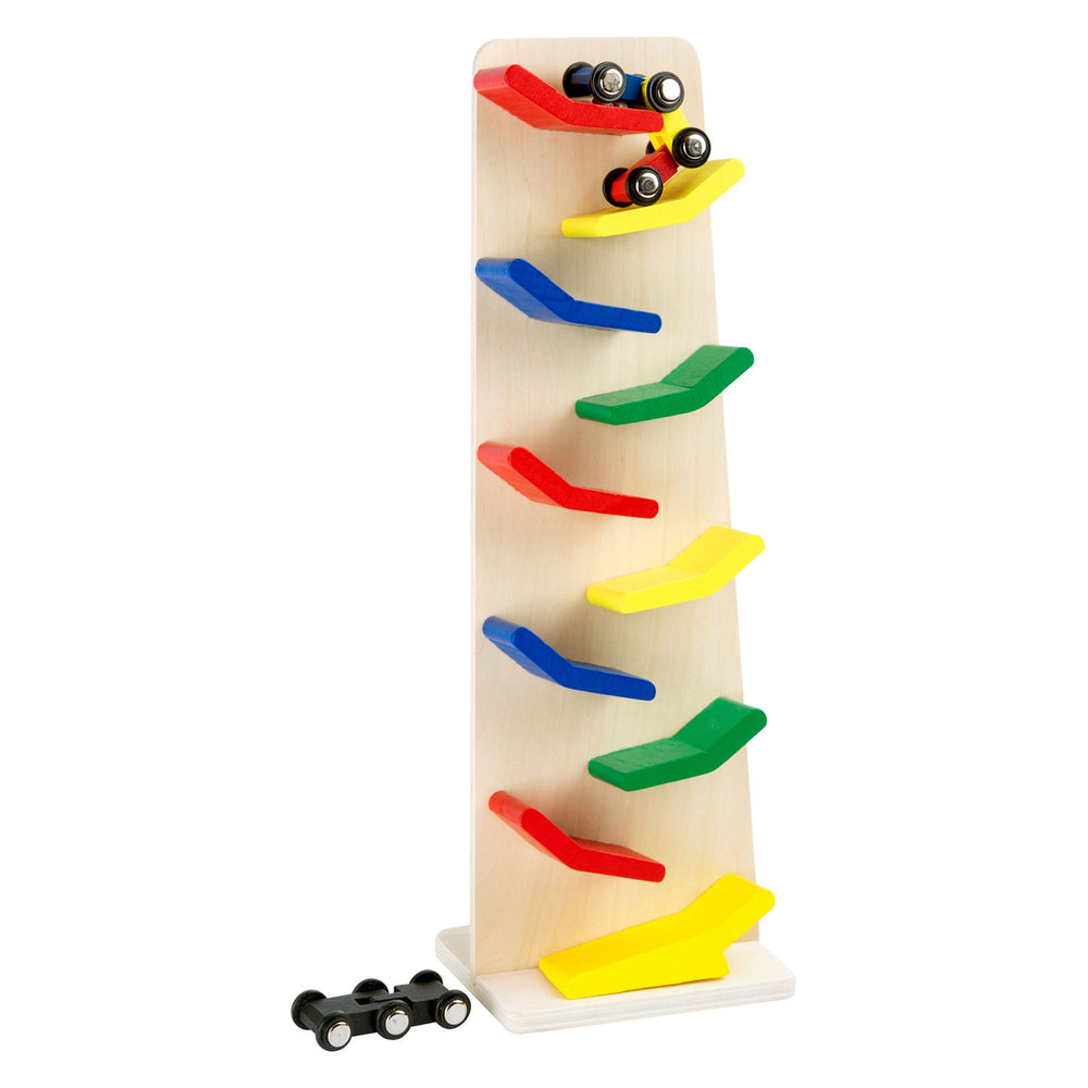 Small Foot Wooden Zigzag Race Track Tower, 4-piece.