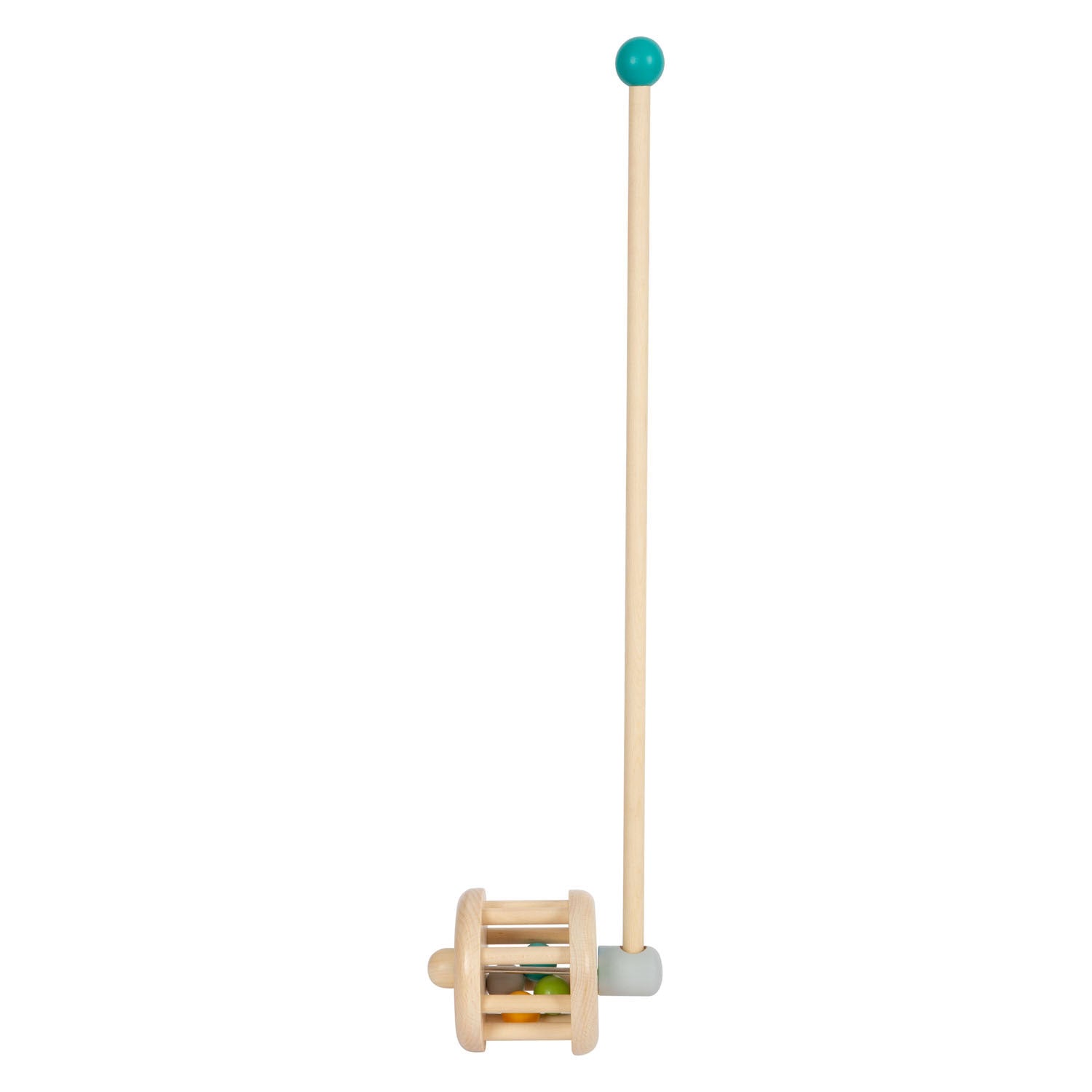 Small foot - wooden push toy rattle