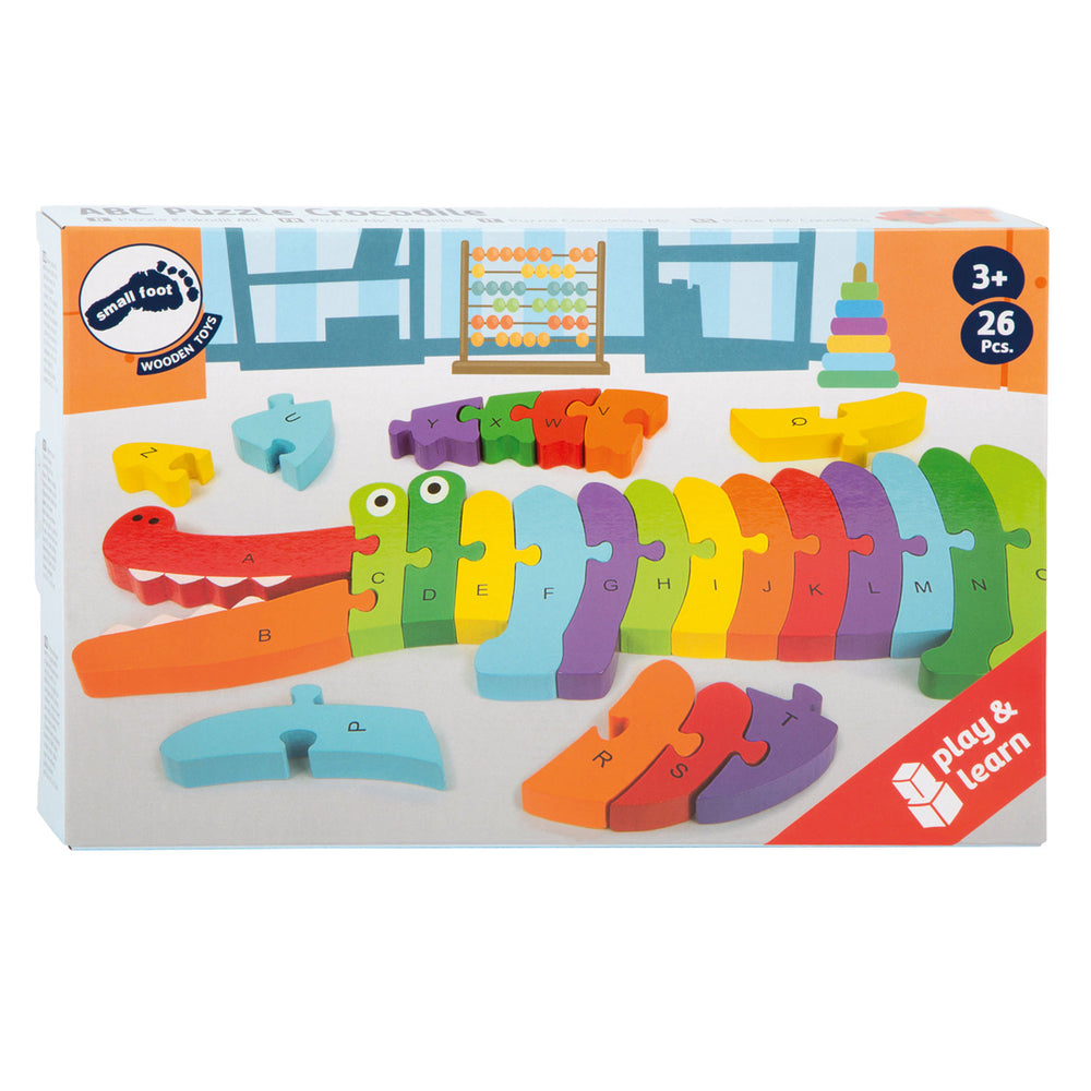 Small foot - wooden ABC crocodile puzzle, 26-piece.
