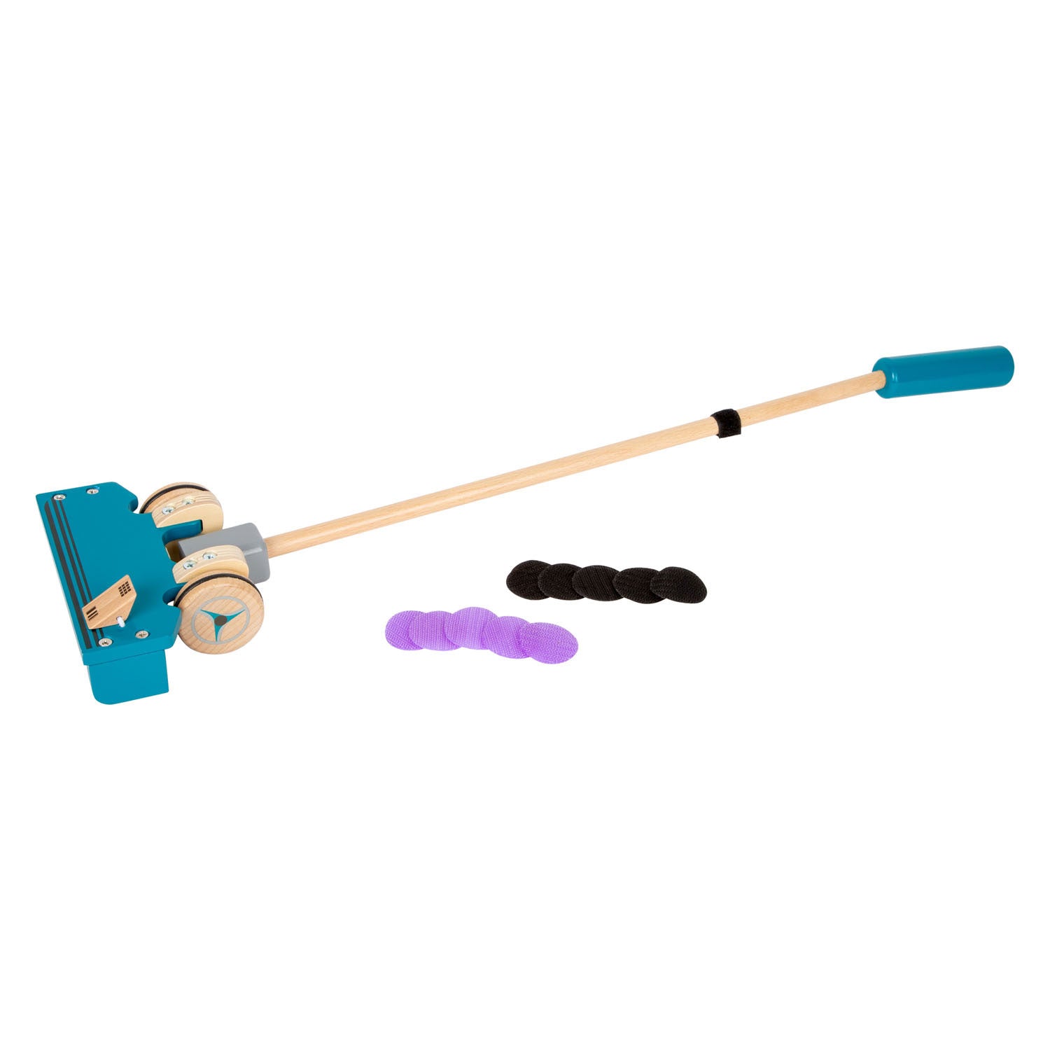 Small foot - houten stofzuiger met gekleurde klittenband stippen, 12dlg.