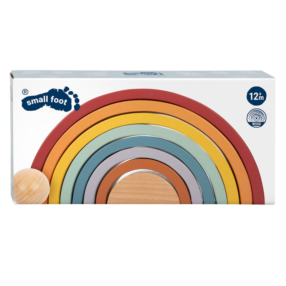 Small foot - wooden rainbow building arches with ball,