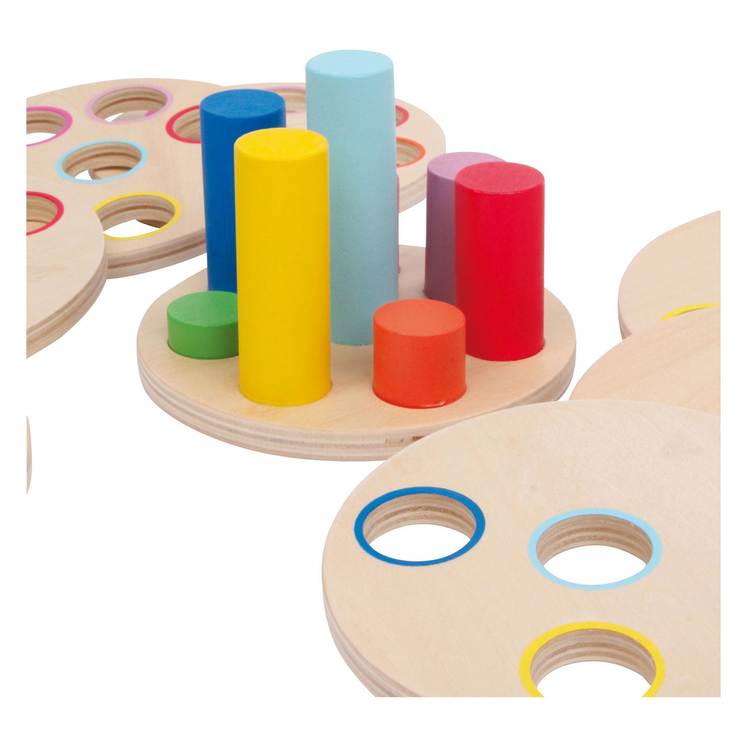 Small foot - Wooden stacking game Logisteck educational, 9 pcs.