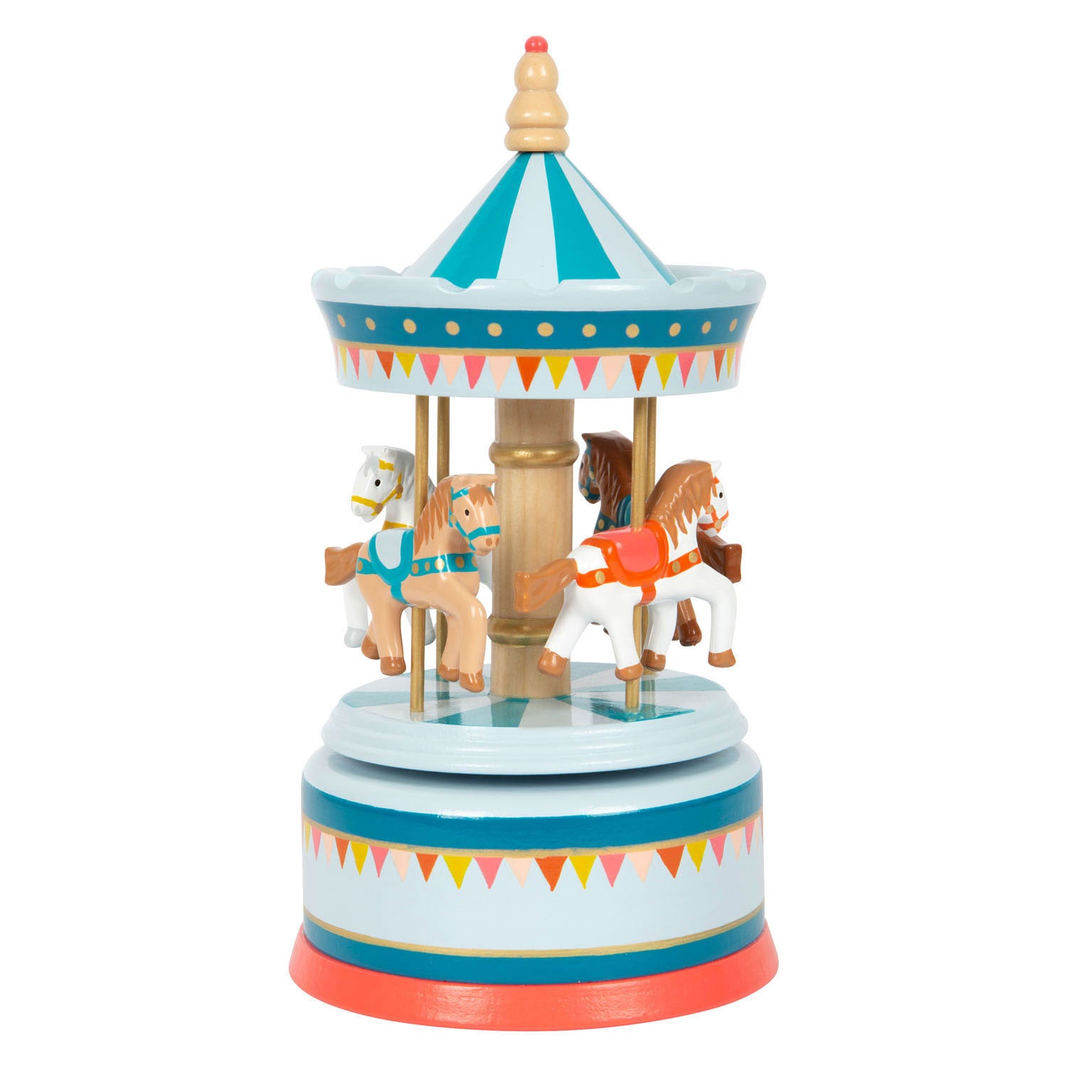 Small foot - houten muziekdoos draaimolen
