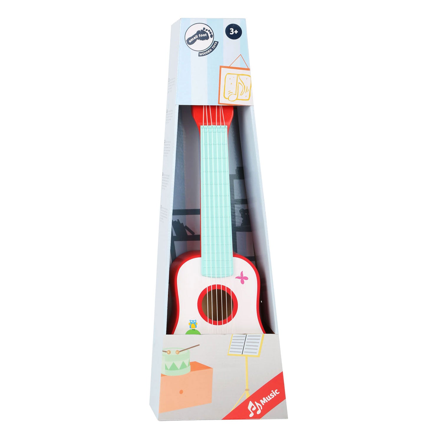 Small foot - houten gitaar kleine vos, 53cm