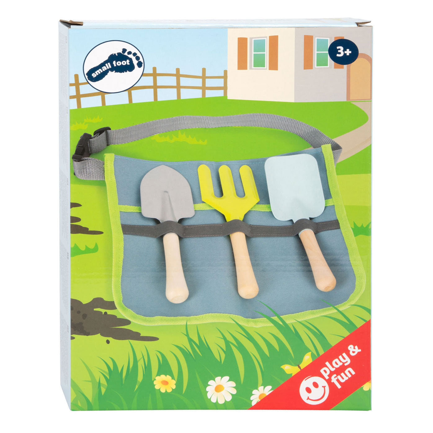 Kleine voet - schoudertas met tuingereedschap, 4dlg.