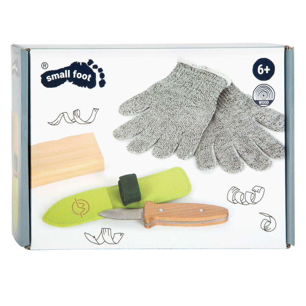 Small Foot - wood carving and whittling discovery set, 5 pcs.