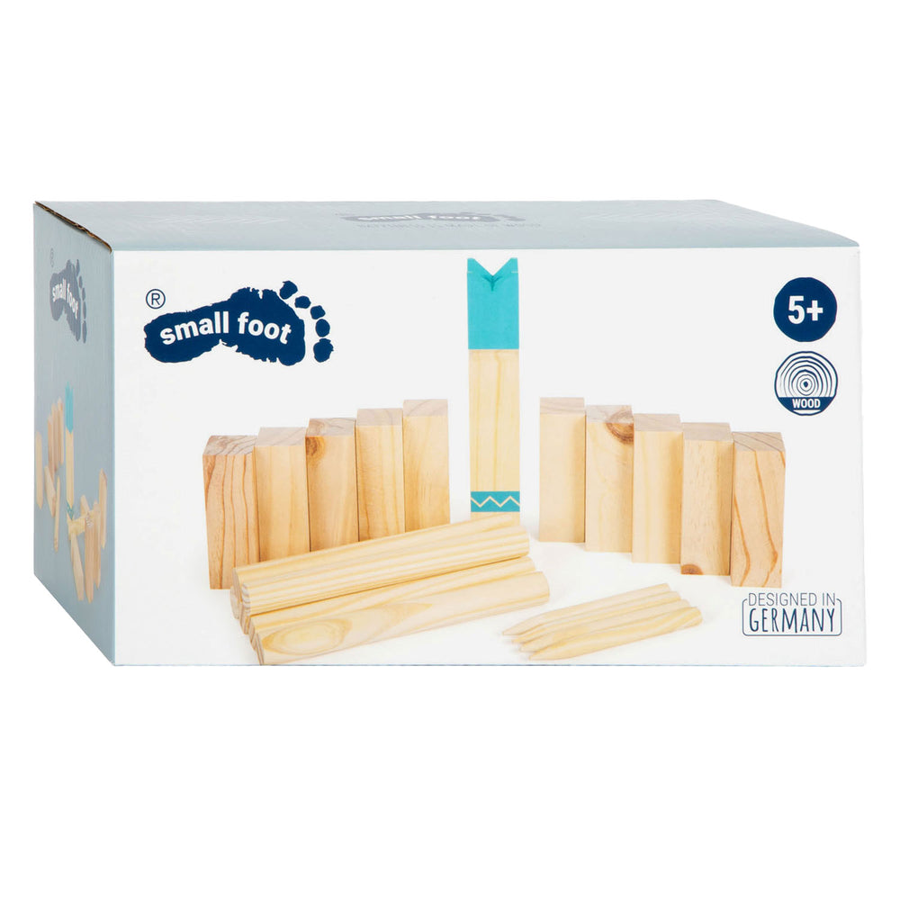 Small Foot - wooden Kubb compact throwing game, 21 pcs.