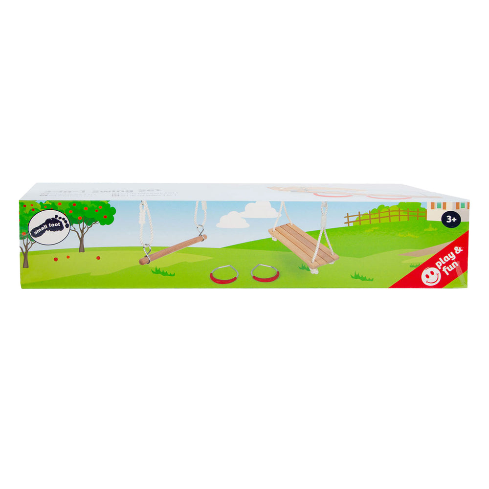 Small foot - wooden swing set 3-in-1