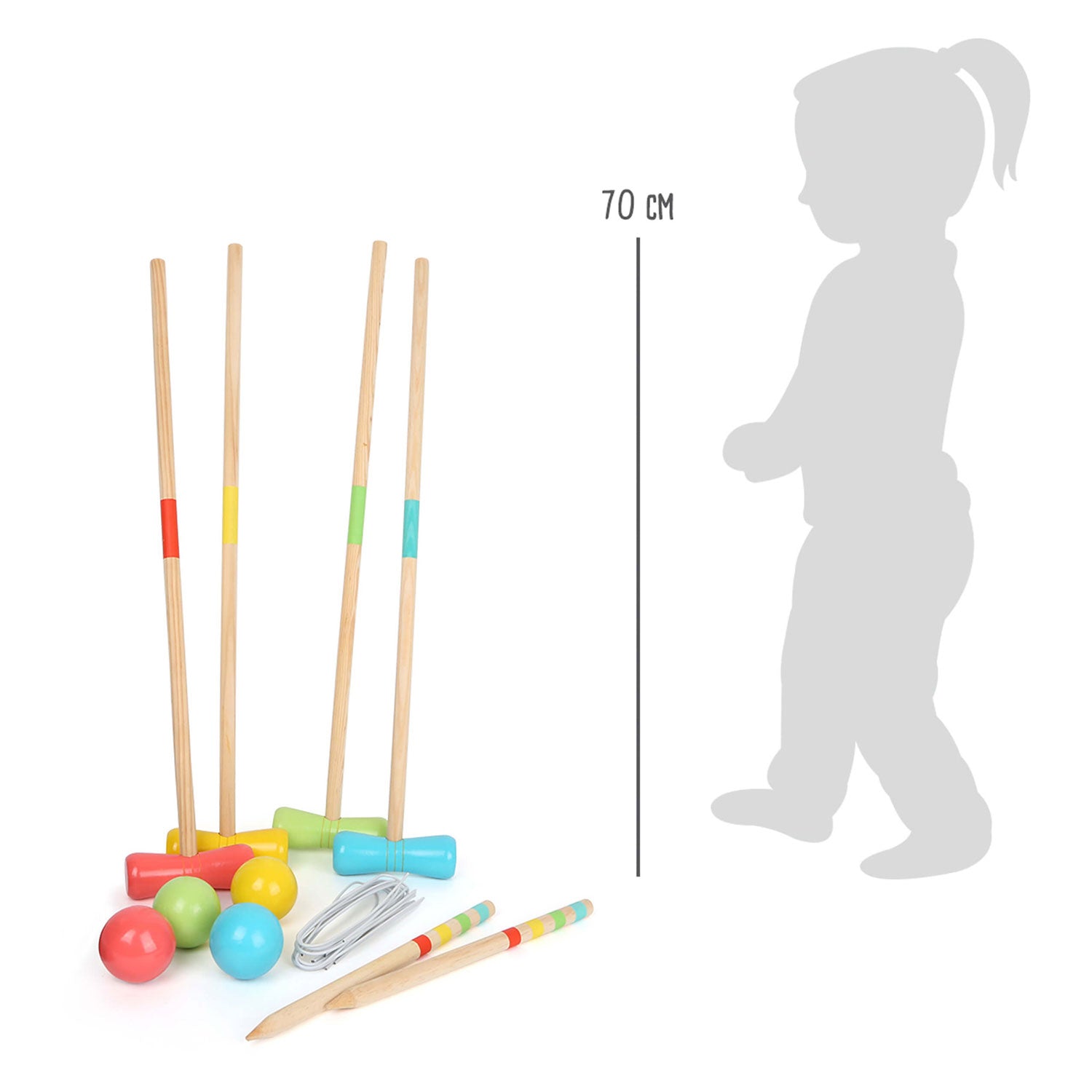 Small foot - houten croquet buitenspel, 20dlg.