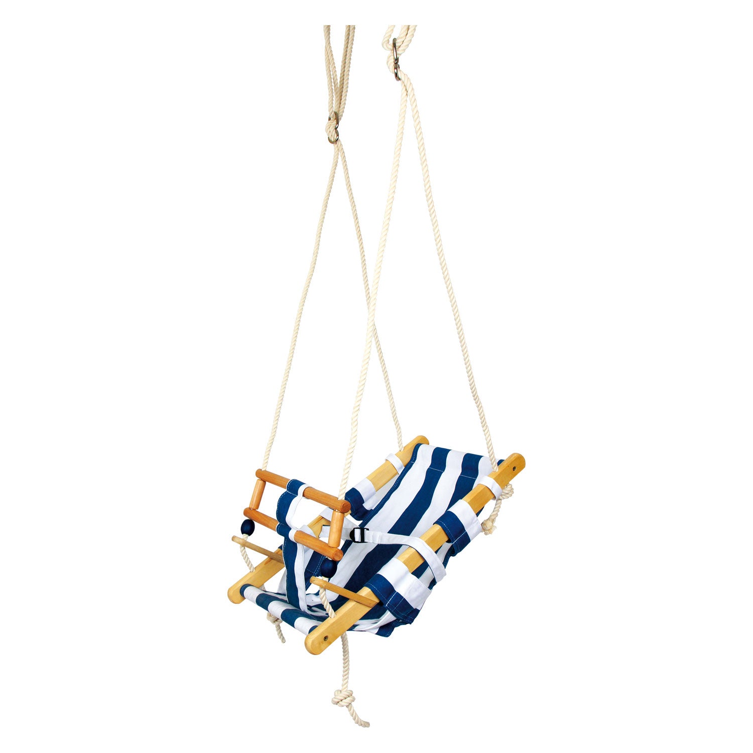Kleine voet - houten peuterschommel marineblauw, 120cm