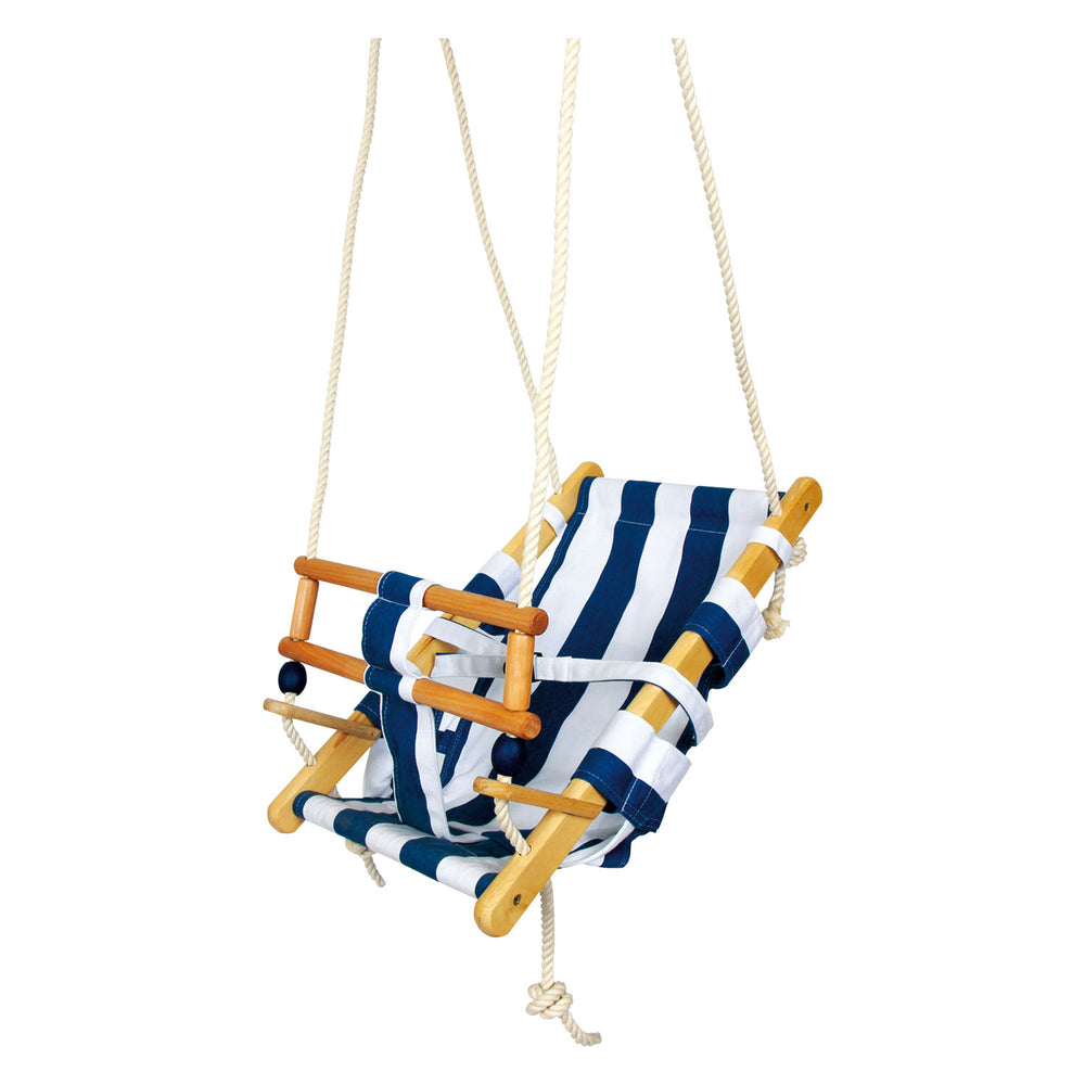 Small foot - Wooden toddler swing navy blue, 120cm