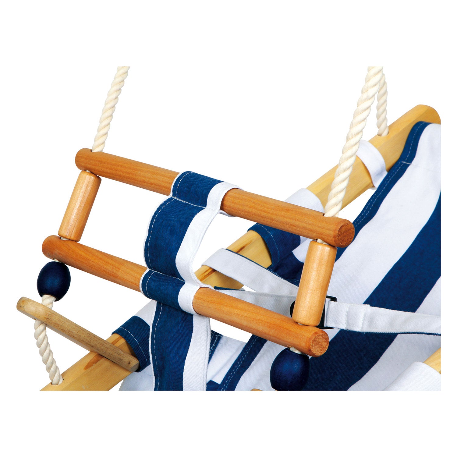 Kleine voet - houten peuterschommel marineblauw, 120cm