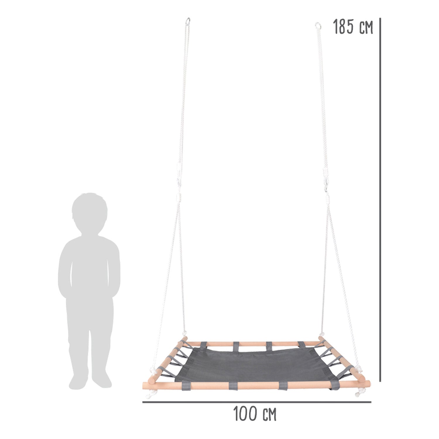Small foot - nestkast met houten lijst, 100x100cm