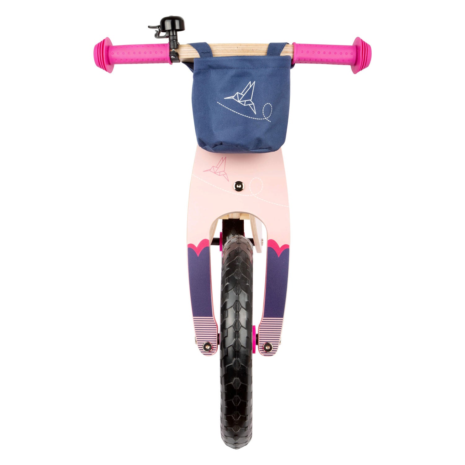 Small foot - Wooden balance bike hummingbird pink