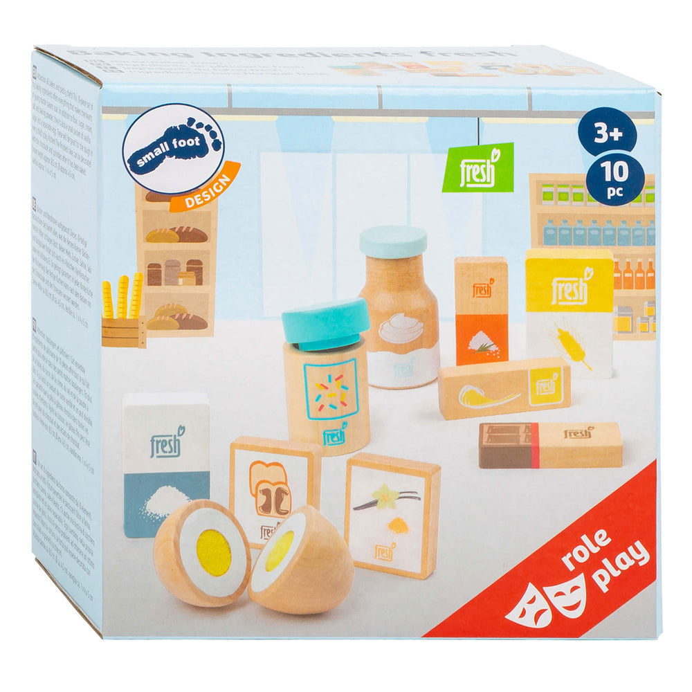 Small foot - Wooden play food baking utensils, 10-piece.
