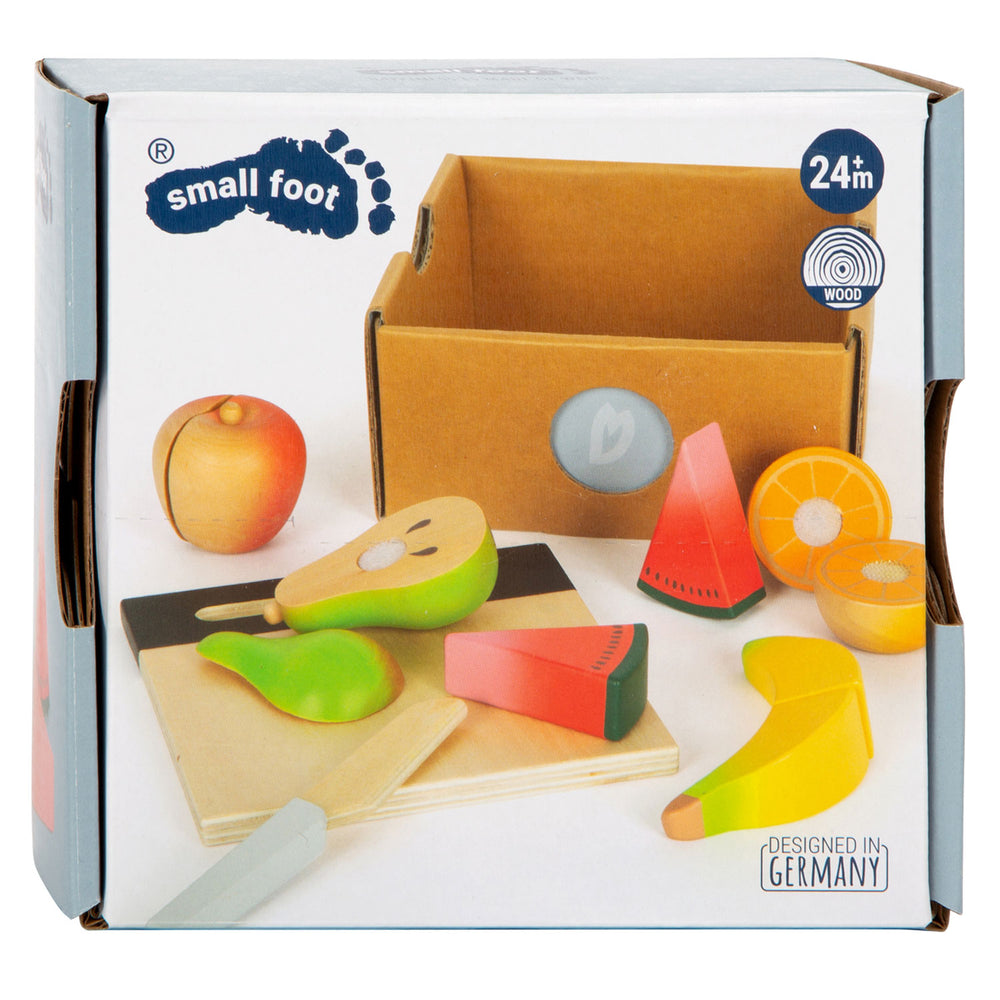 Small foot - wooden cutting and play food fruit set, 13 pieces.