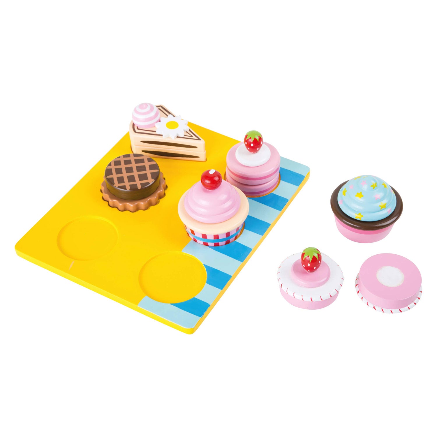 Small Foot Houten Speeleten Cupcakes en Taartset, 13dlg.