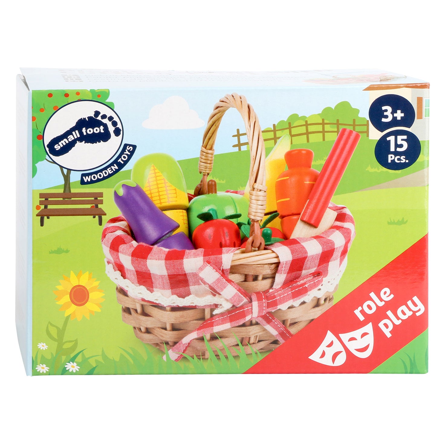 Small Foot Houten Picknickmand met Snijfruit, 15dlg.