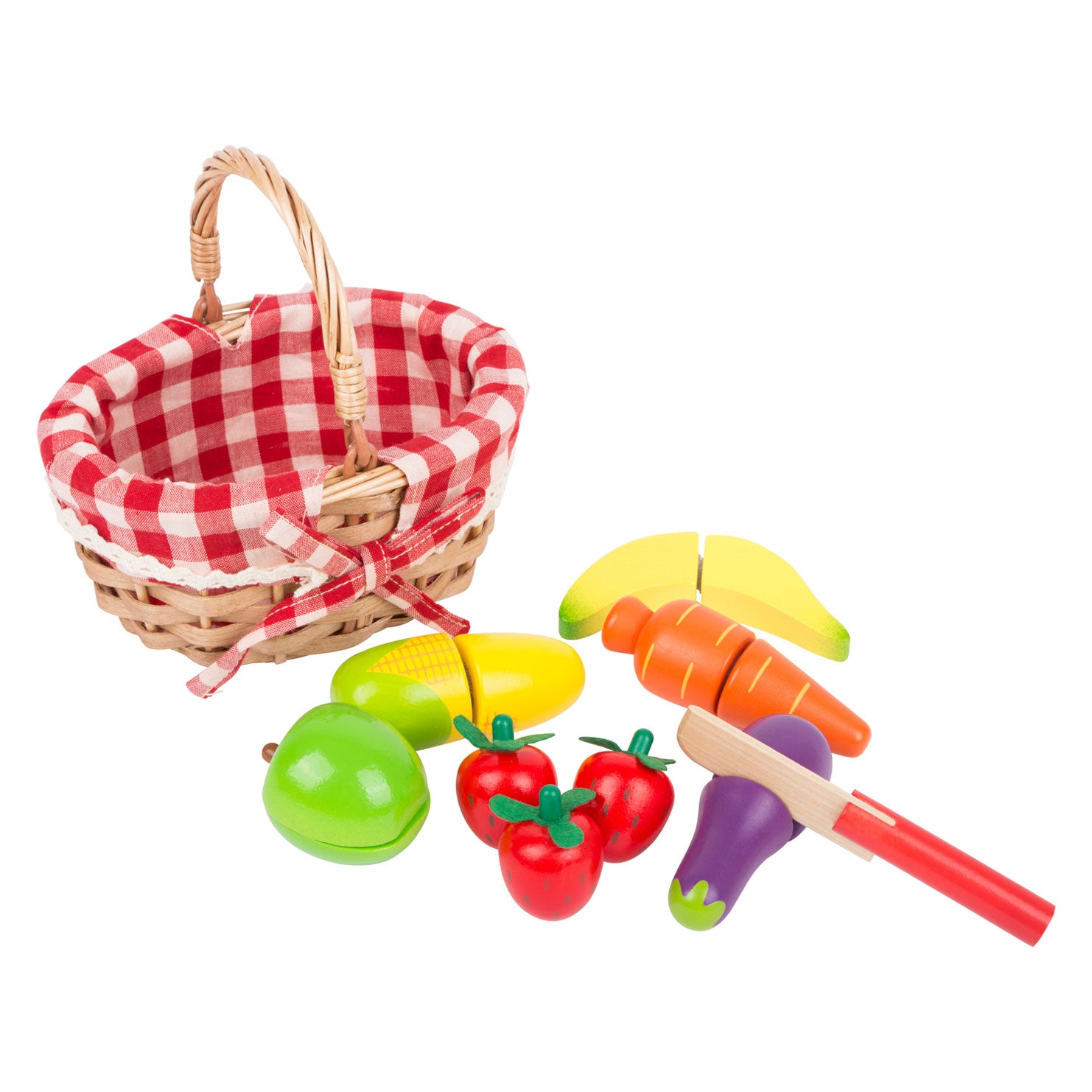 Small Foot Houten Picknickmand met Snijfruit, 15dlg.