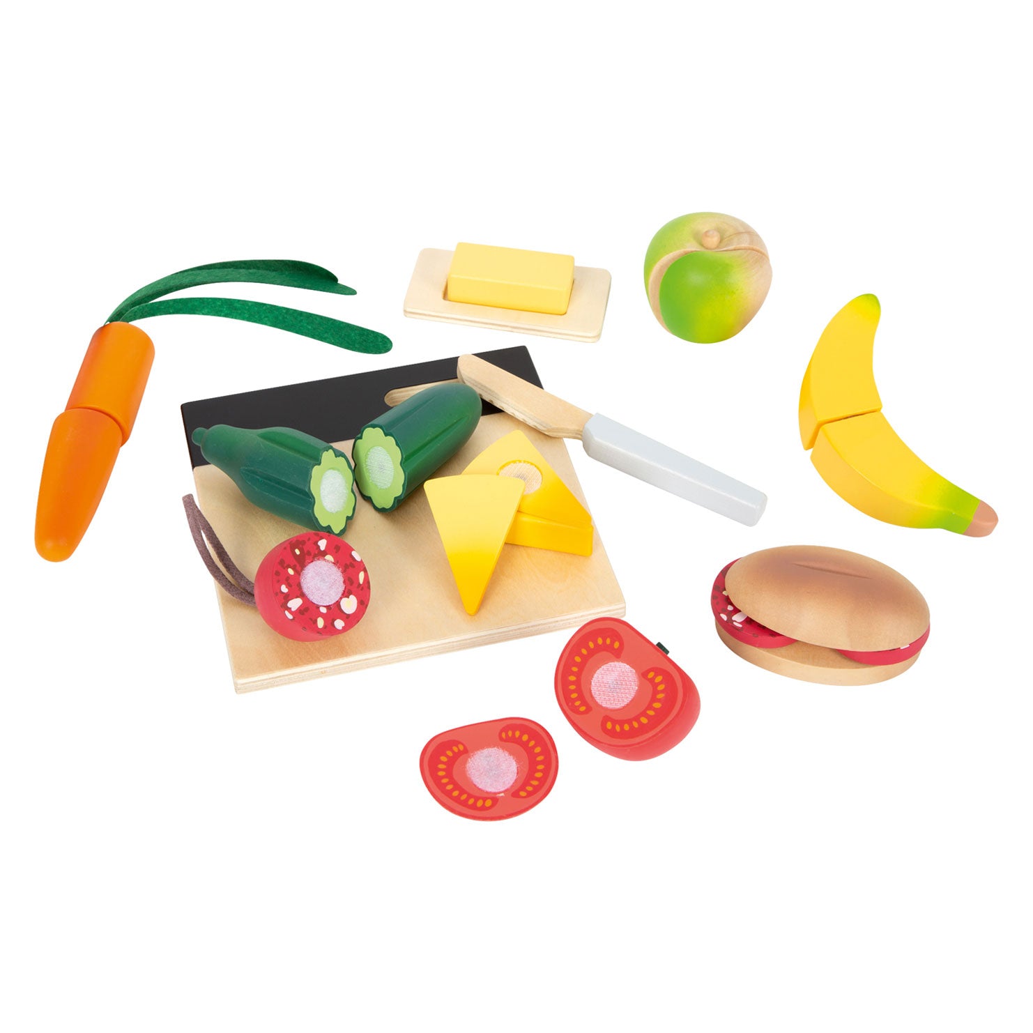 Small Foot Houten Snijen Speeleten Lunchset, 24dlg.