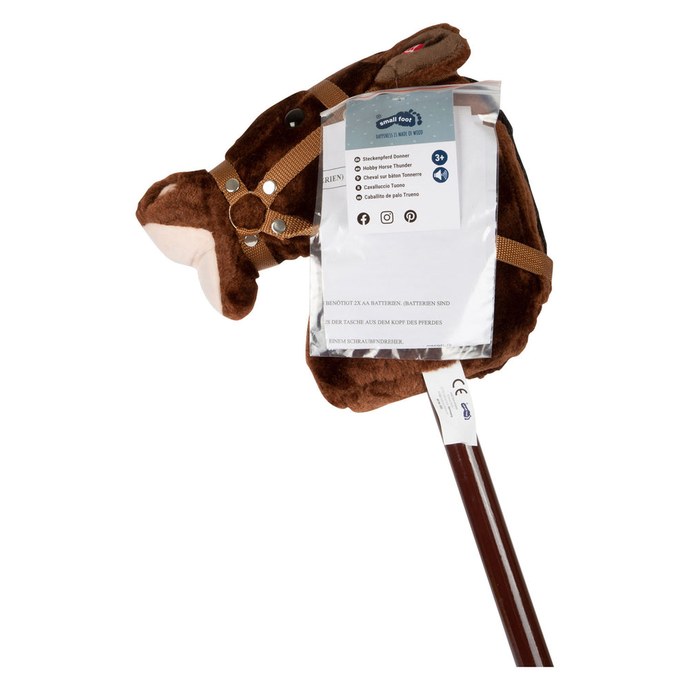 Small foot - wooden hobby horse Thunder, 88cm