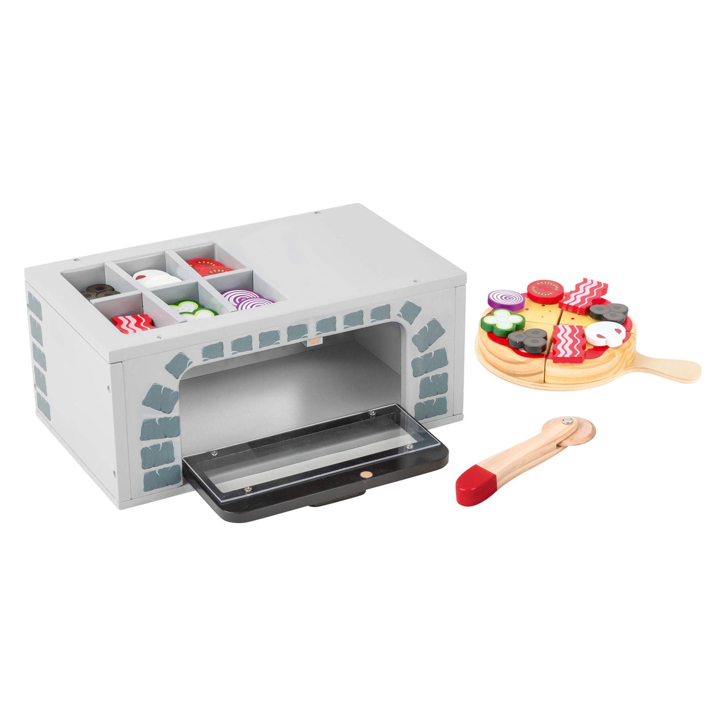 Small foot - houten speeleten pizza-ovenset, 25dlg.