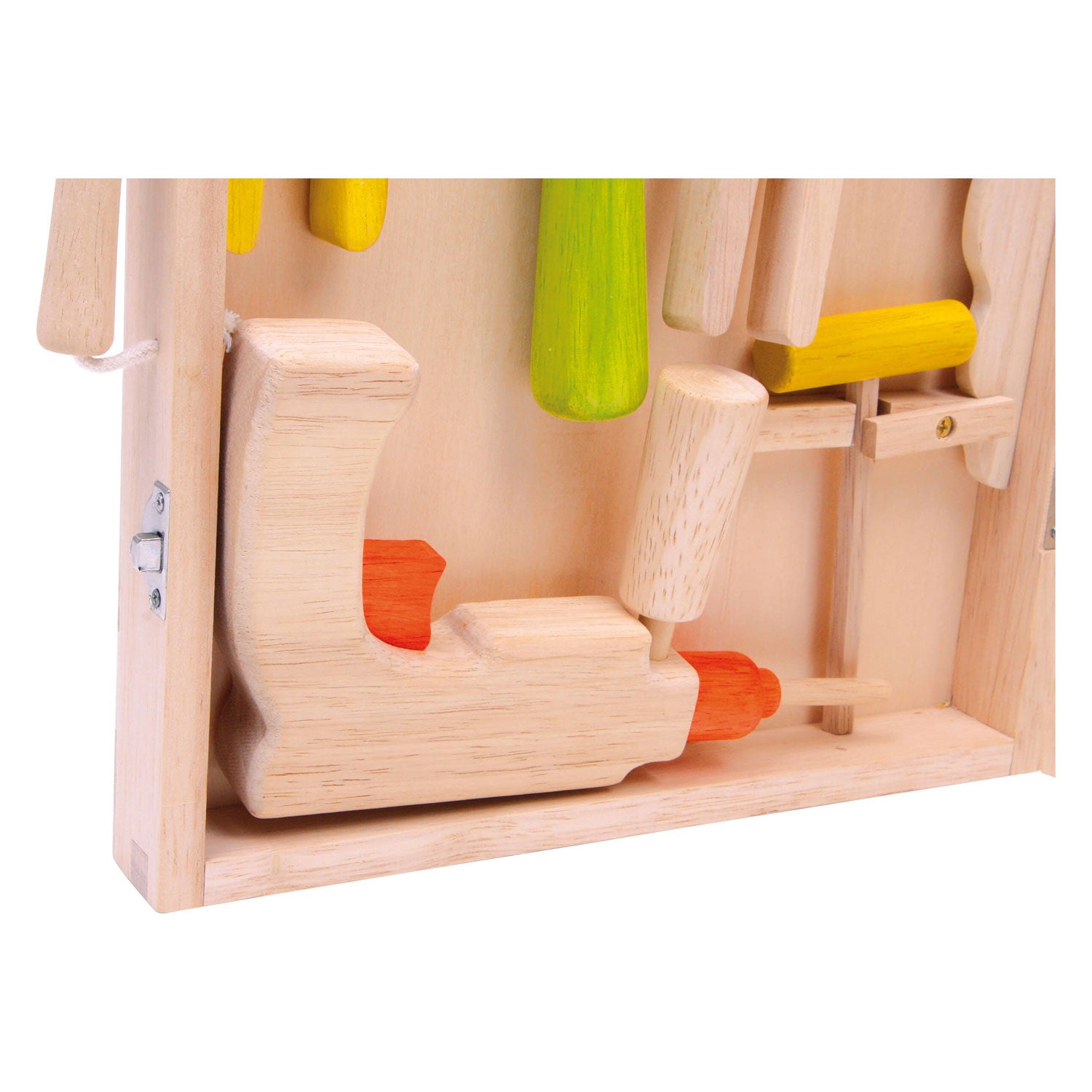 Kleine voet - houten gereedschapskoffer, 13dlg.