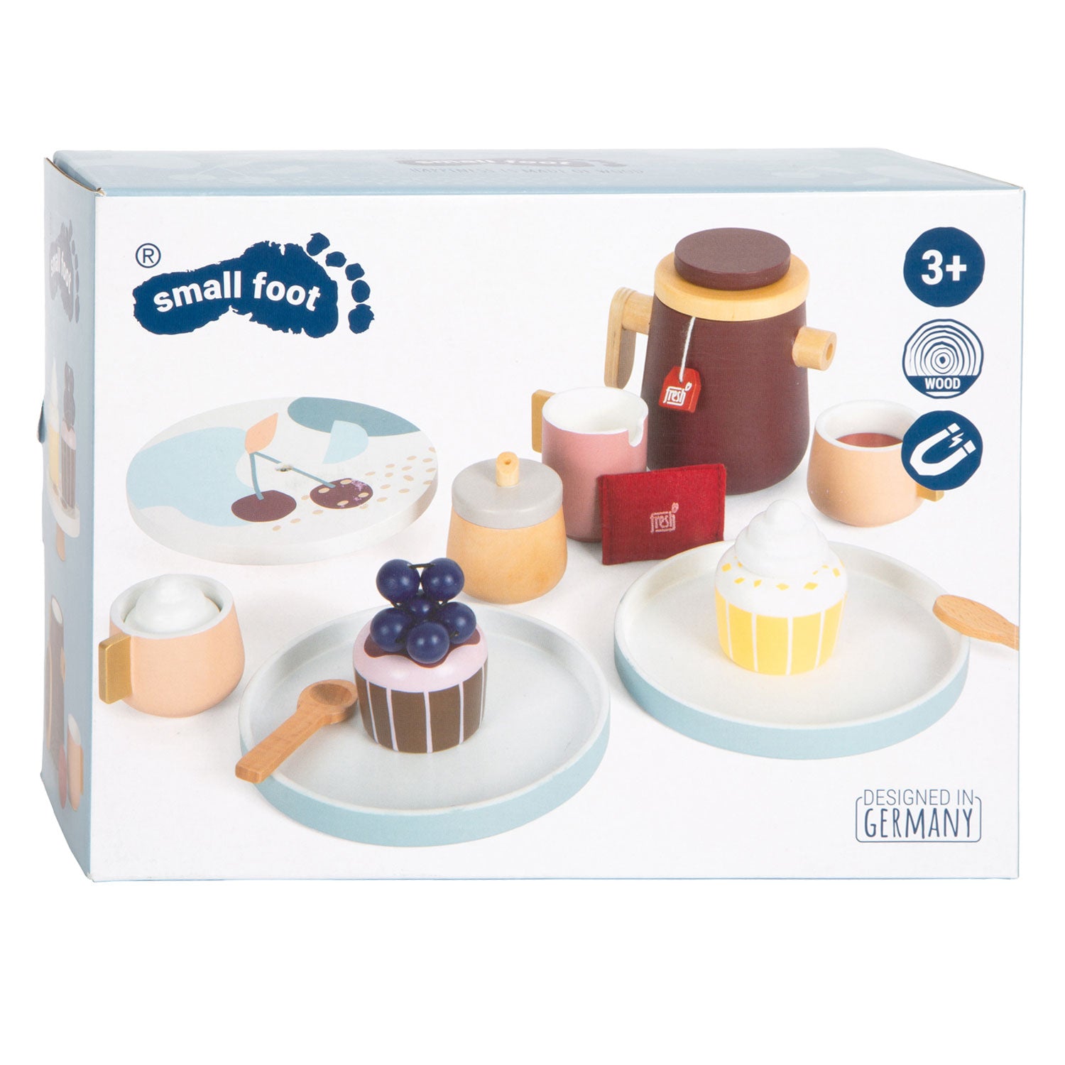 Small foot - wooden coffee and tea set tasty, 16 pcs.