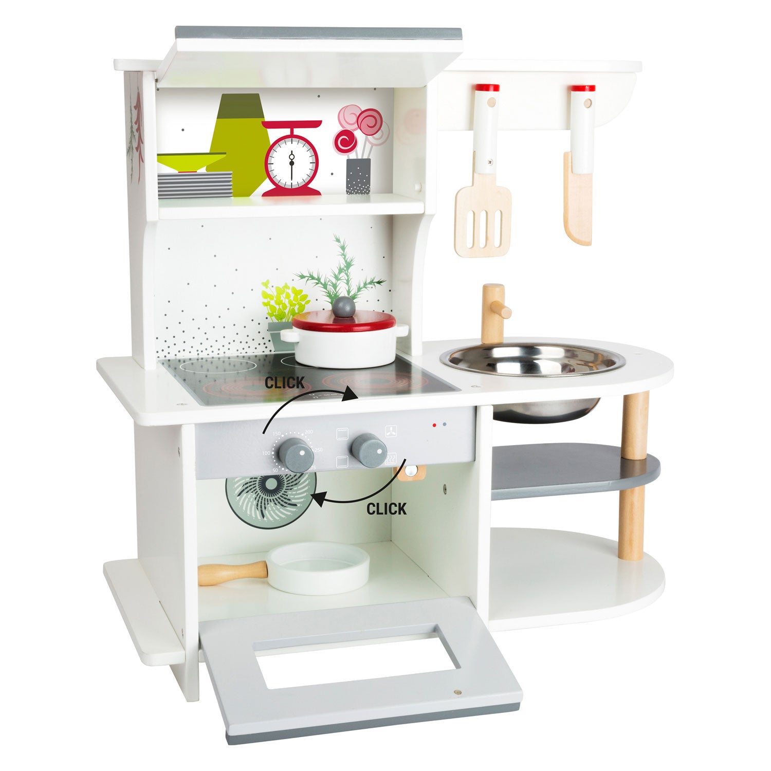 Small Foot Houten Speelkeuken Sierlijk, 6dlg.