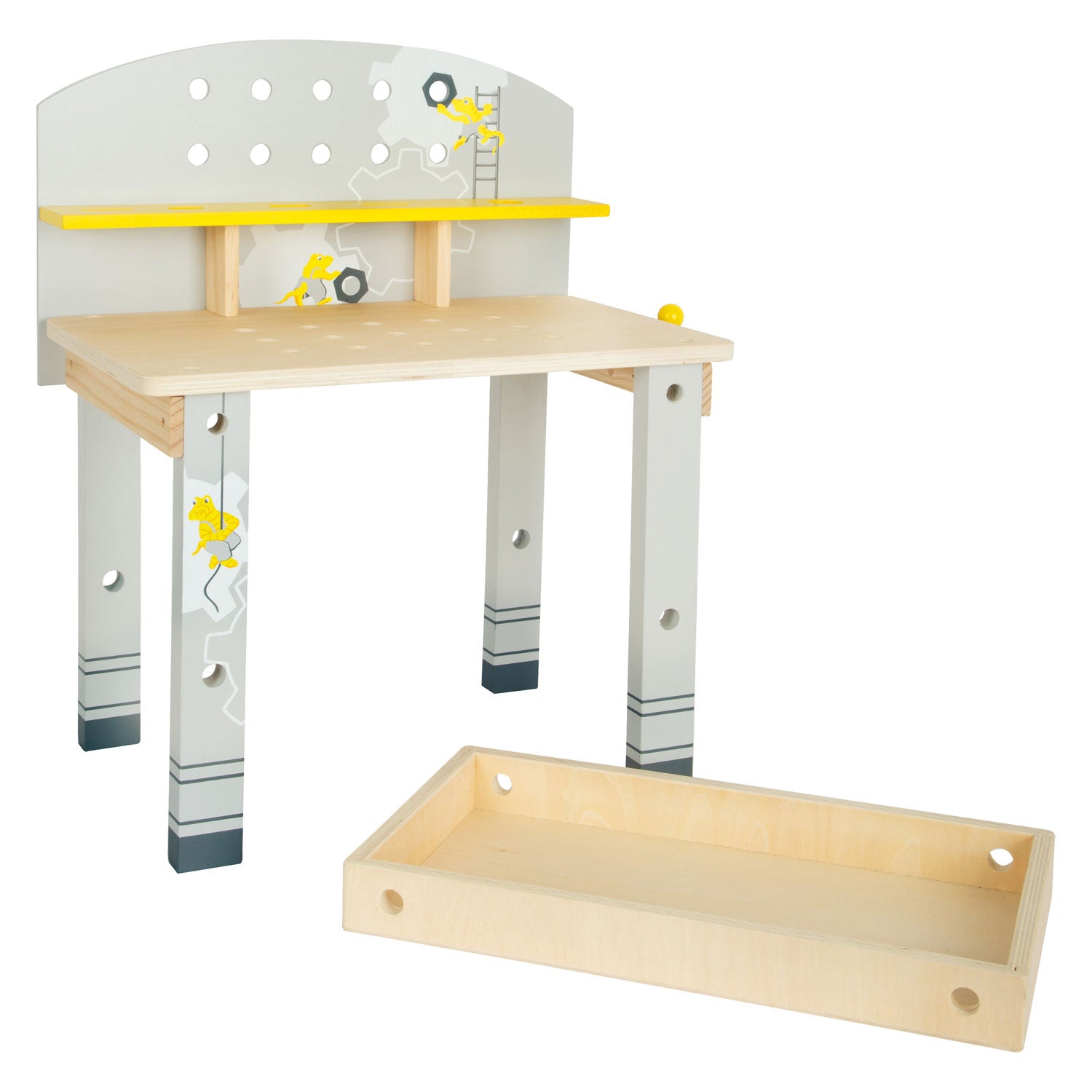 Small foot - houten werkbank compacte miniwob, 34dlg.