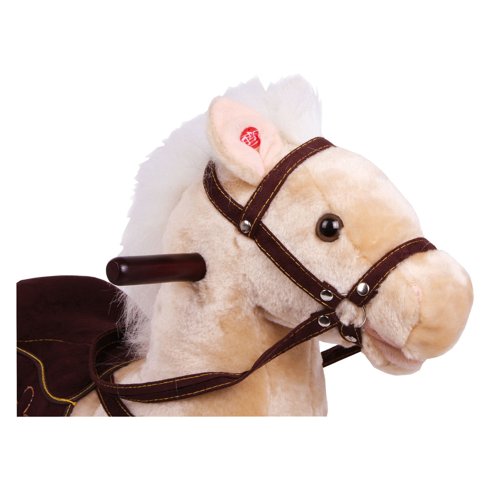 Small foot - wooden rocking horse plush shaggy