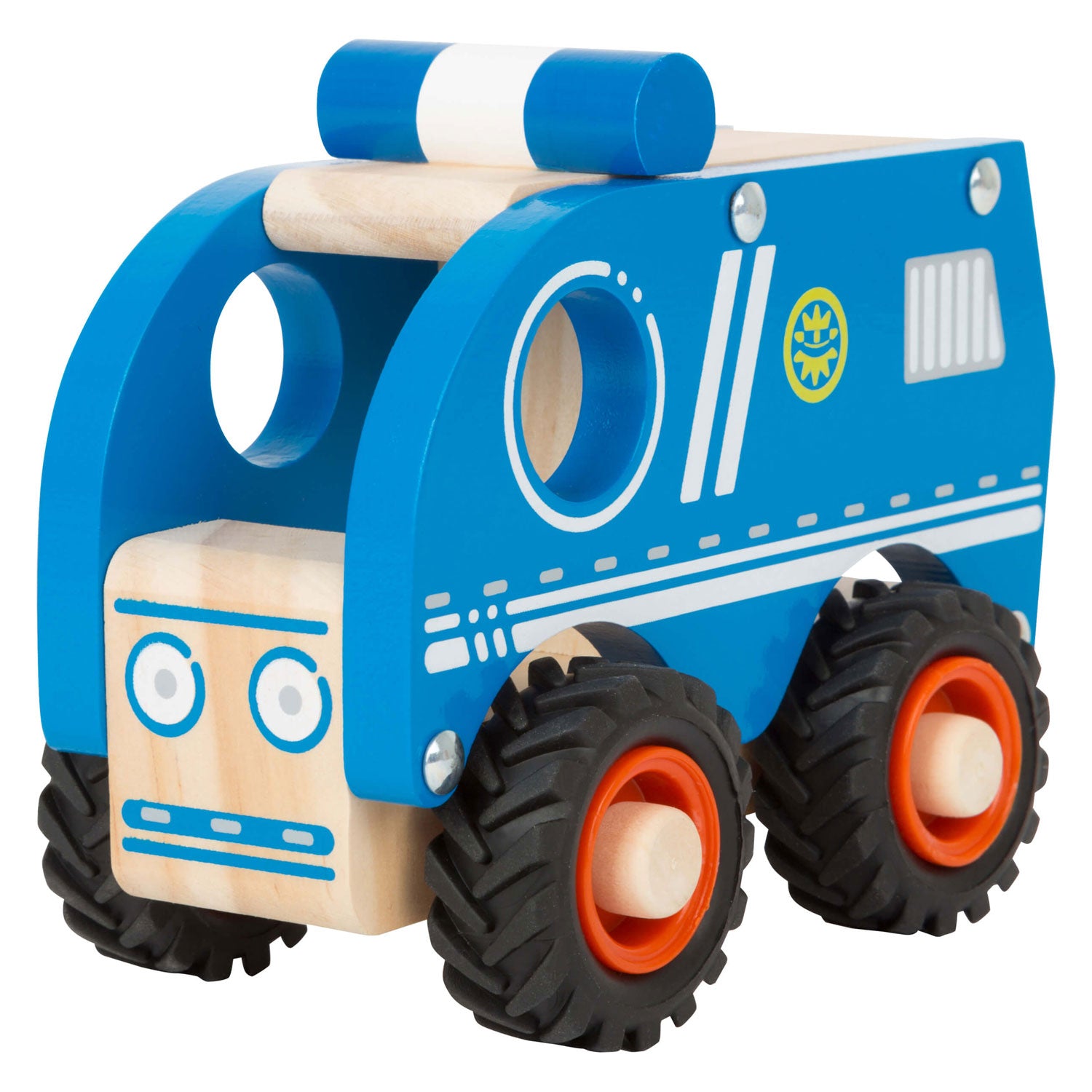 Small foot - wooden police car blue