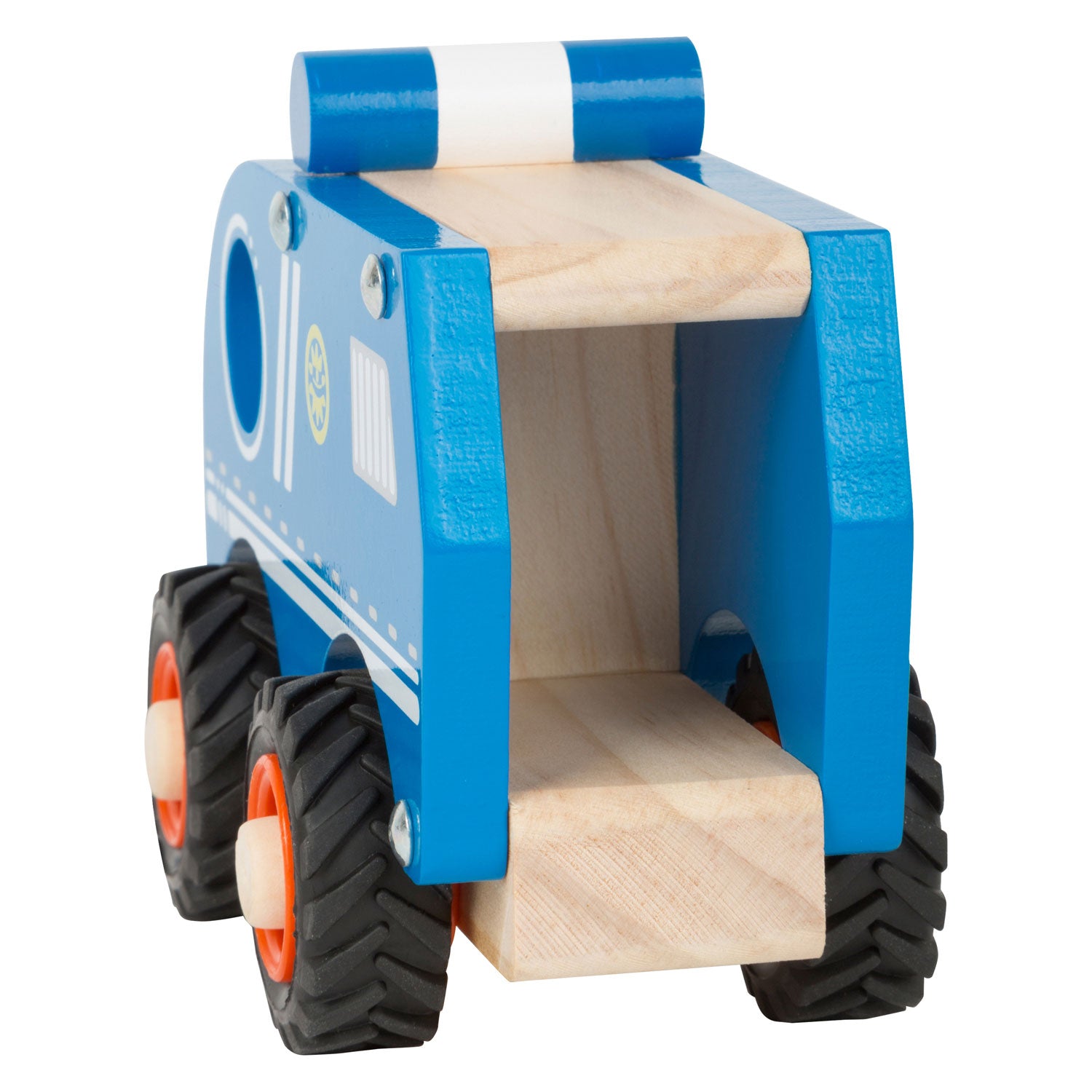 Small foot - wooden police car blue