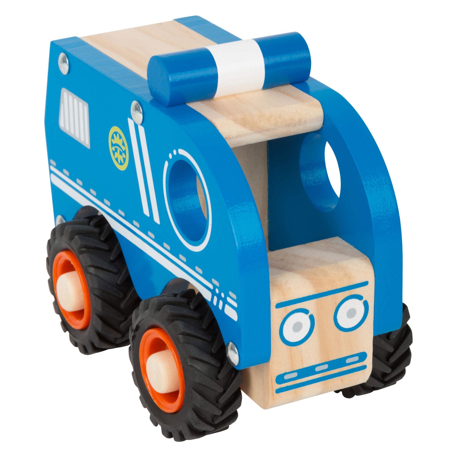 Small foot - wooden police car blue
