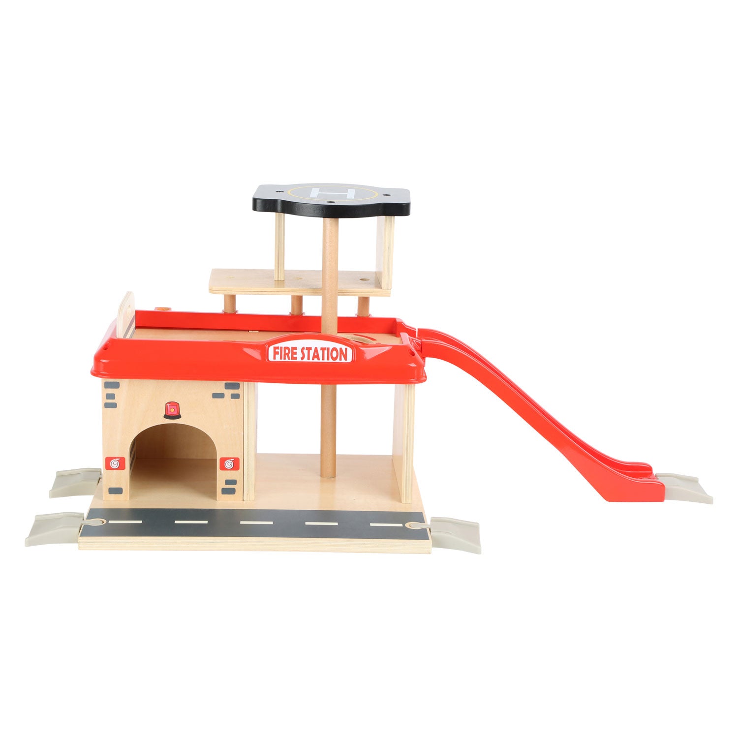 Small foot - houten brandweerkazerne met accessoires, 15dlg.