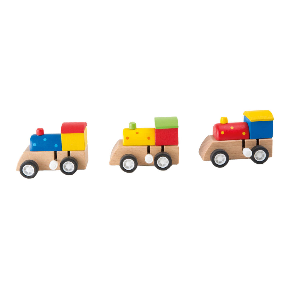 Small foot - wooden wind-up train, per piece