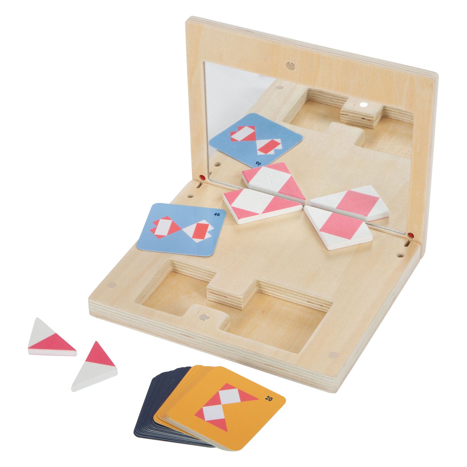 Small Foot - Wooden Symmetry Game with Mirror Educational