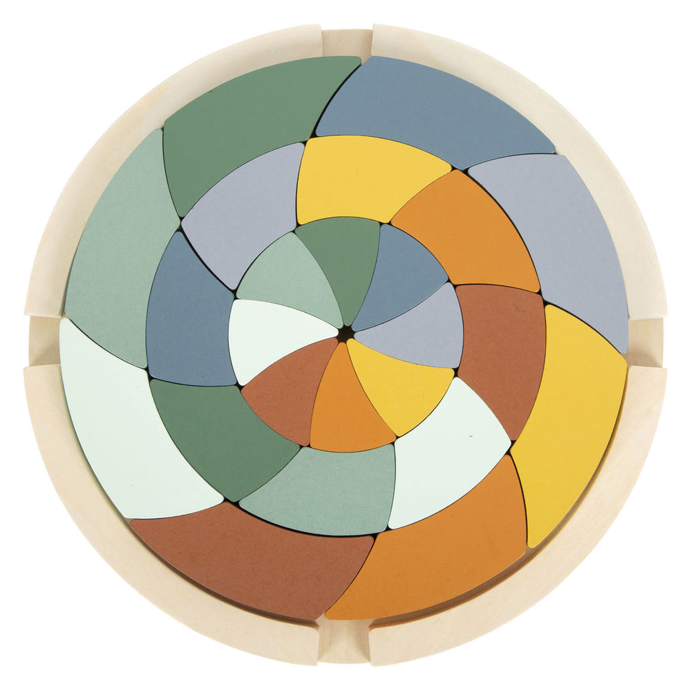 Small foot - wooden shape puzzle safari round, 24 pcs.