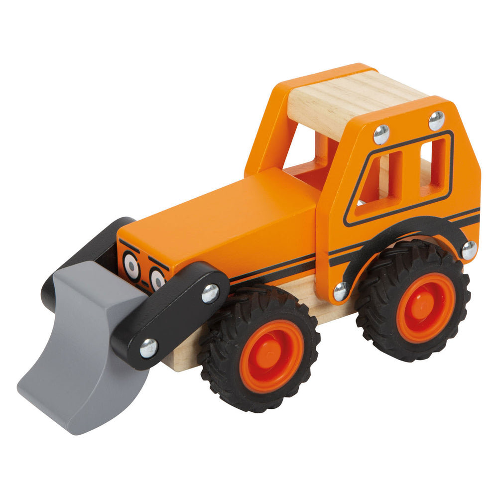 Small foot - wooden excavator orange