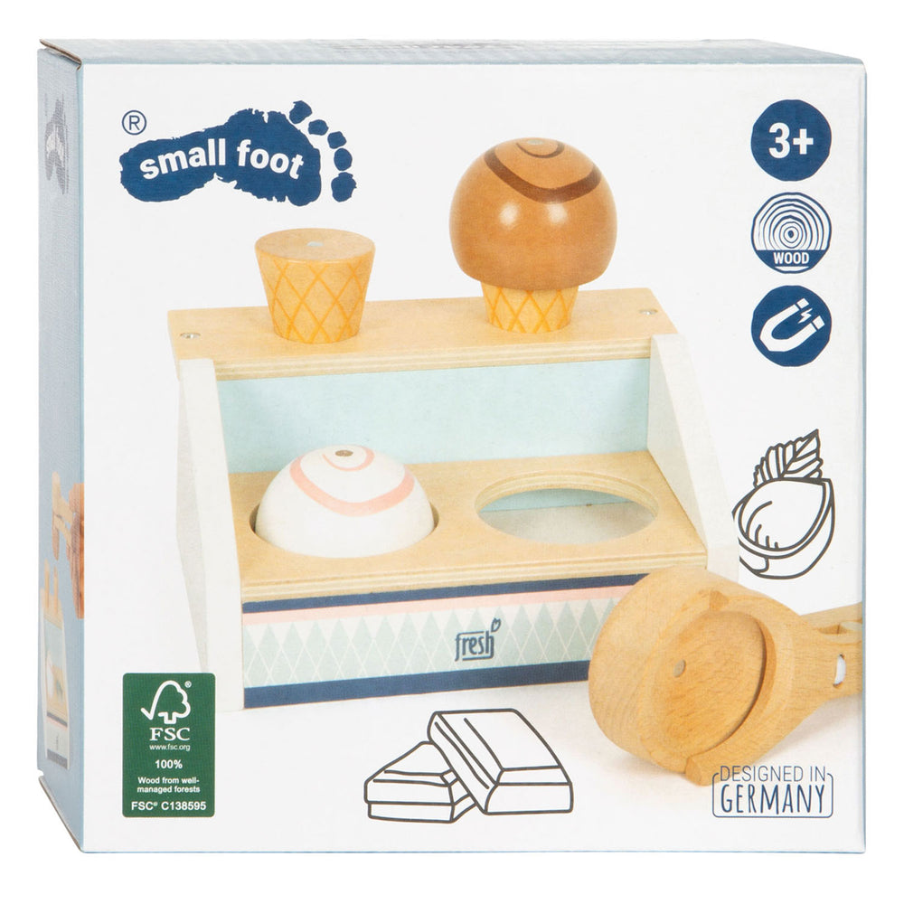 Small foot - wooden compact ice cream stand fresh, 6pcs.