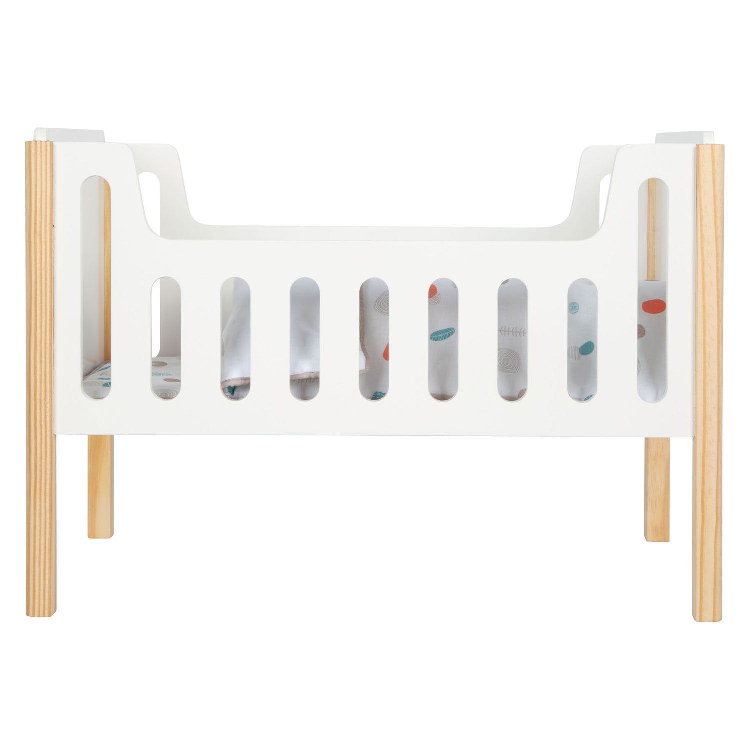 Kleine voet - houten poppenbedje knoopje