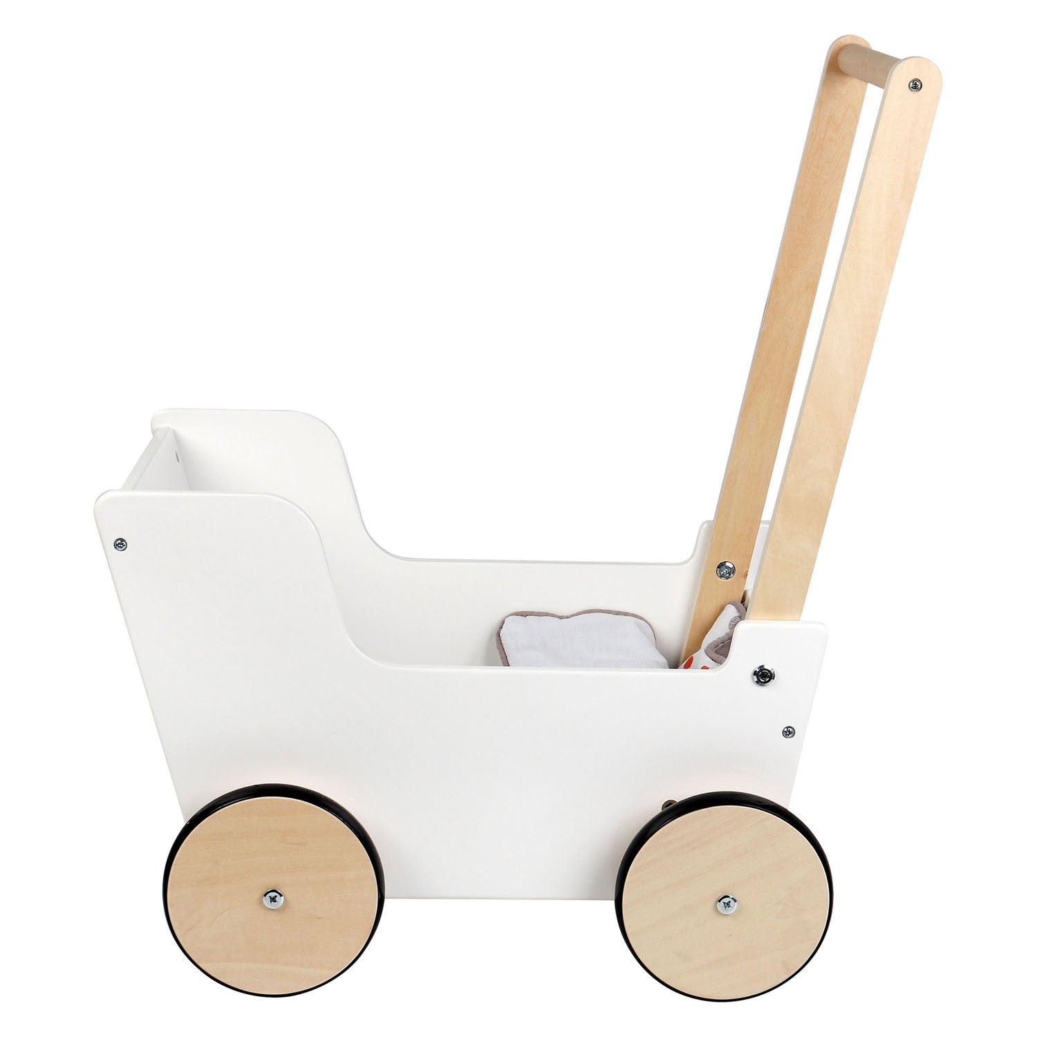 Small foot - houten duwpoppenwagen klein knoopje