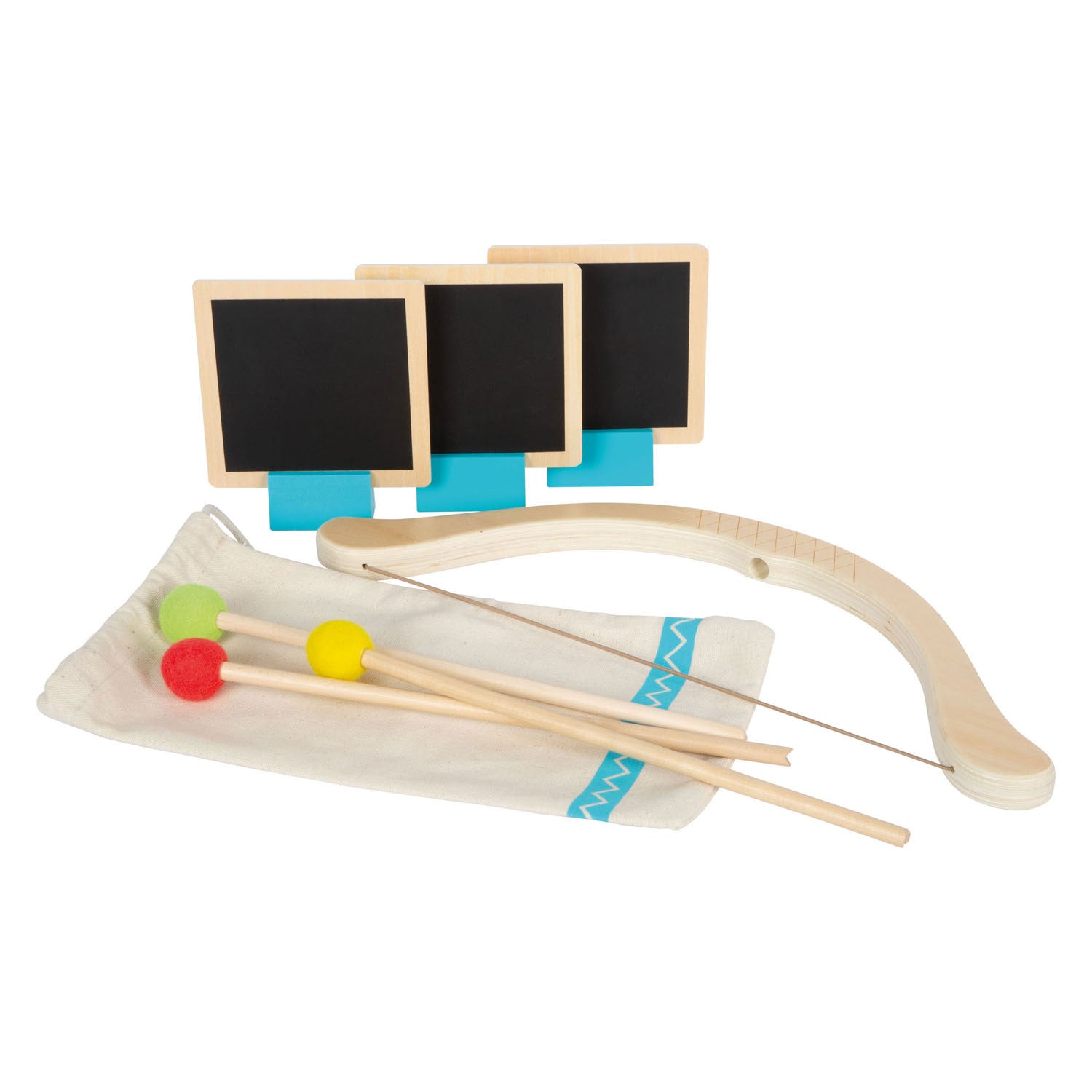 Small foot - houten pijl en boog actieve speelset, 8dlg.