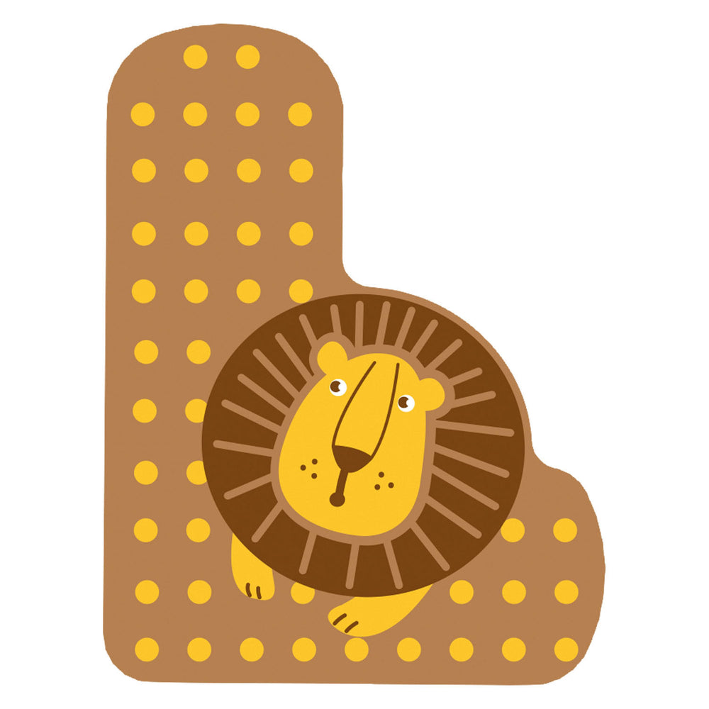 Kleine voet - houten dieren kinderletter - l