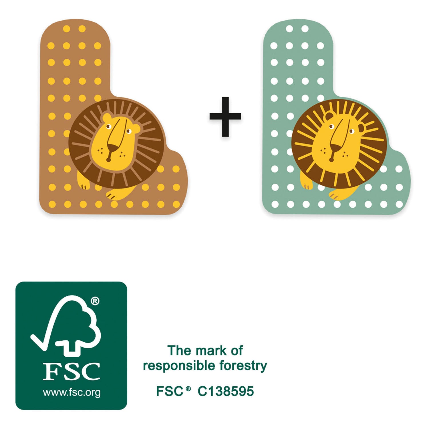 Kleine voet - houten dieren kinderletter - l